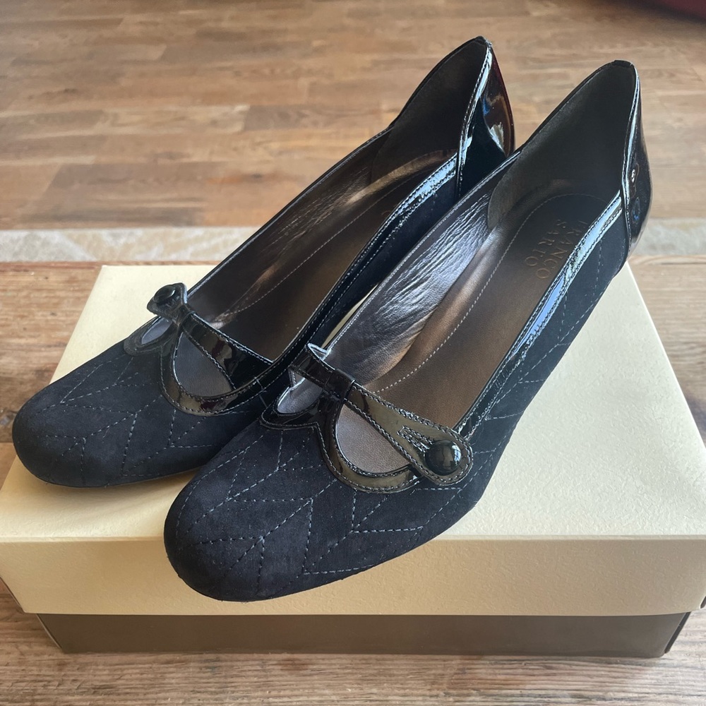 Franco Sarto Kid Suede Heels!